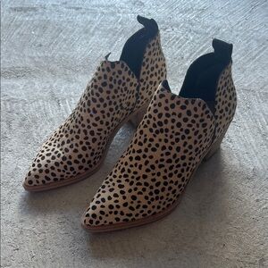 Dolce Vita Spotted Tan Ankle Booties